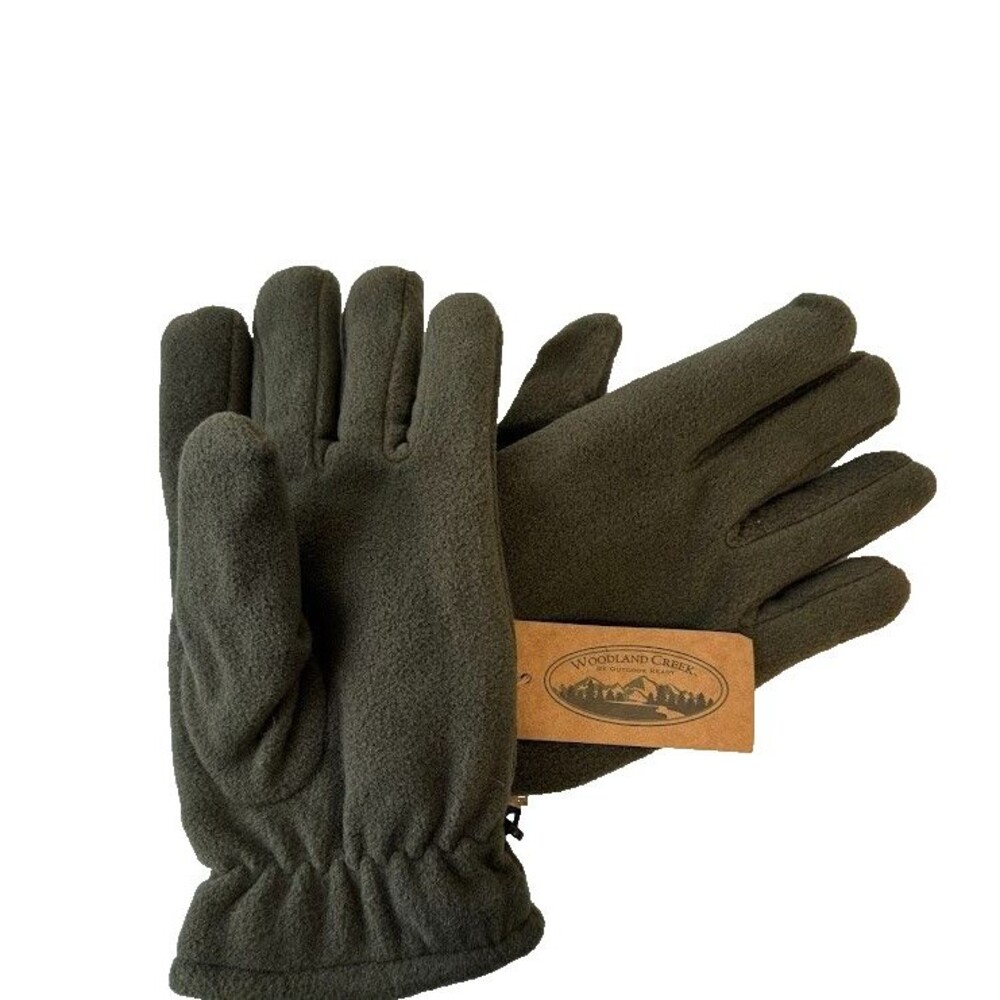 Woodland Creek Olive Green Fleece Winter Gloves Size M - Picture 7 of 8